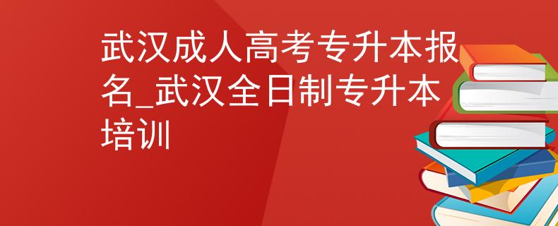 武漢成人高考專升本報(bào)名_武漢全日制專升本培訓(xùn)