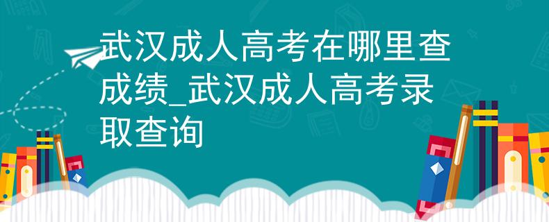 武漢成人高考在哪里查成績_武漢成人高考錄取查詢