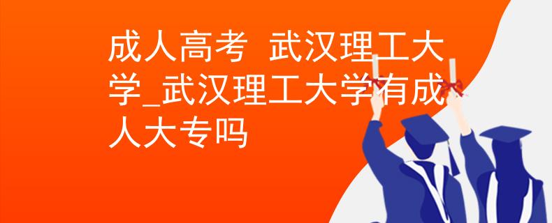 成人高考 武漢理工大學_武漢理工大學有成人大專嗎