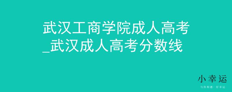 武漢工商學(xué)院成人高考_武漢成人高考分?jǐn)?shù)線(xiàn)