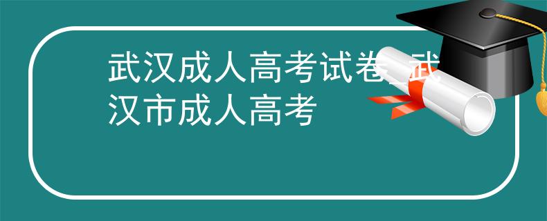 武漢成人高考試卷_武漢市成人高考