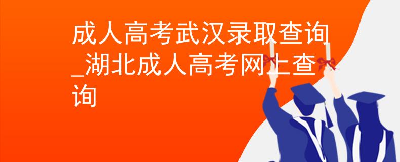成人高考武漢錄取查詢_湖北成人高考網(wǎng)上查詢