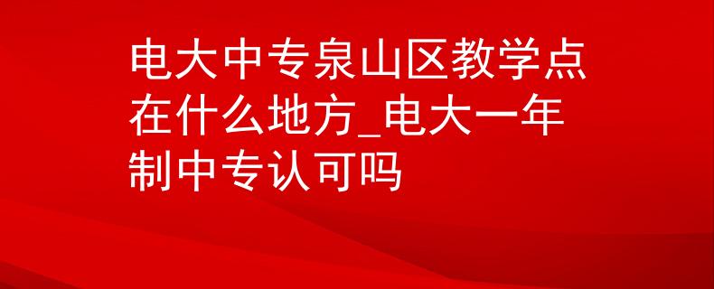 電大中專泉山區(qū)教學(xué)點(diǎn)在什么地方_電大一年制中專認(rèn)可嗎