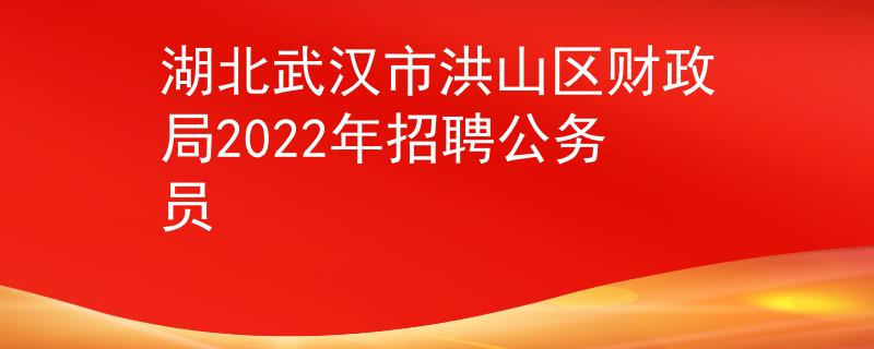 湖北武漢市洪山區(qū)財(cái)政局2022年招聘公務(wù)員