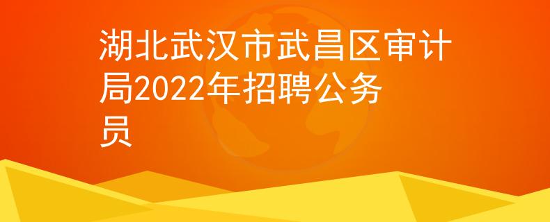 湖北武漢市武昌區(qū)審計局2022年招聘公務員
