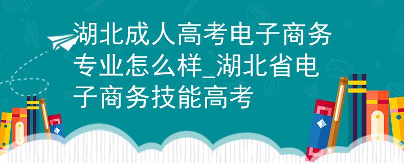湖北成人高考電子商務(wù)專業(yè)怎么樣_湖北省電子商務(wù)技能高考