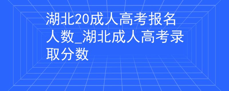 湖北20成人高考報(bào)名人數(shù)_湖北成人高考錄取分?jǐn)?shù)