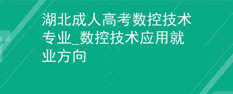 湖北成人高考數(shù)控技術(shù)專業(yè)_數(shù)控技術(shù)應(yīng)用就業(yè)方向