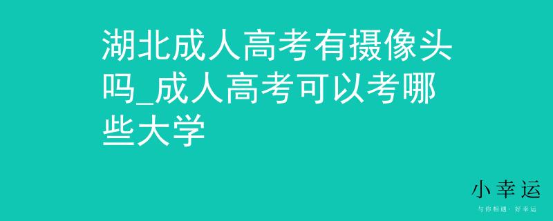 湖北成人高考有攝像頭嗎_成人高考可以考哪些大學(xué)