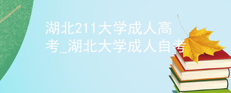 湖北211大學(xué)成人高考_湖北大學(xué)成人自考
