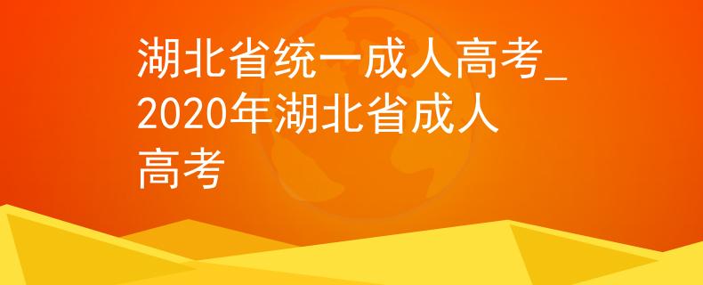 湖北省統(tǒng)一成人高考_2020年湖北省成人高考