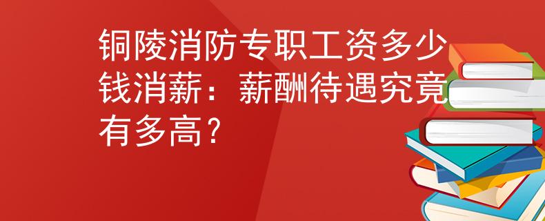 銅陵消防專職工資多少錢消薪：薪酬待遇究竟有多高？